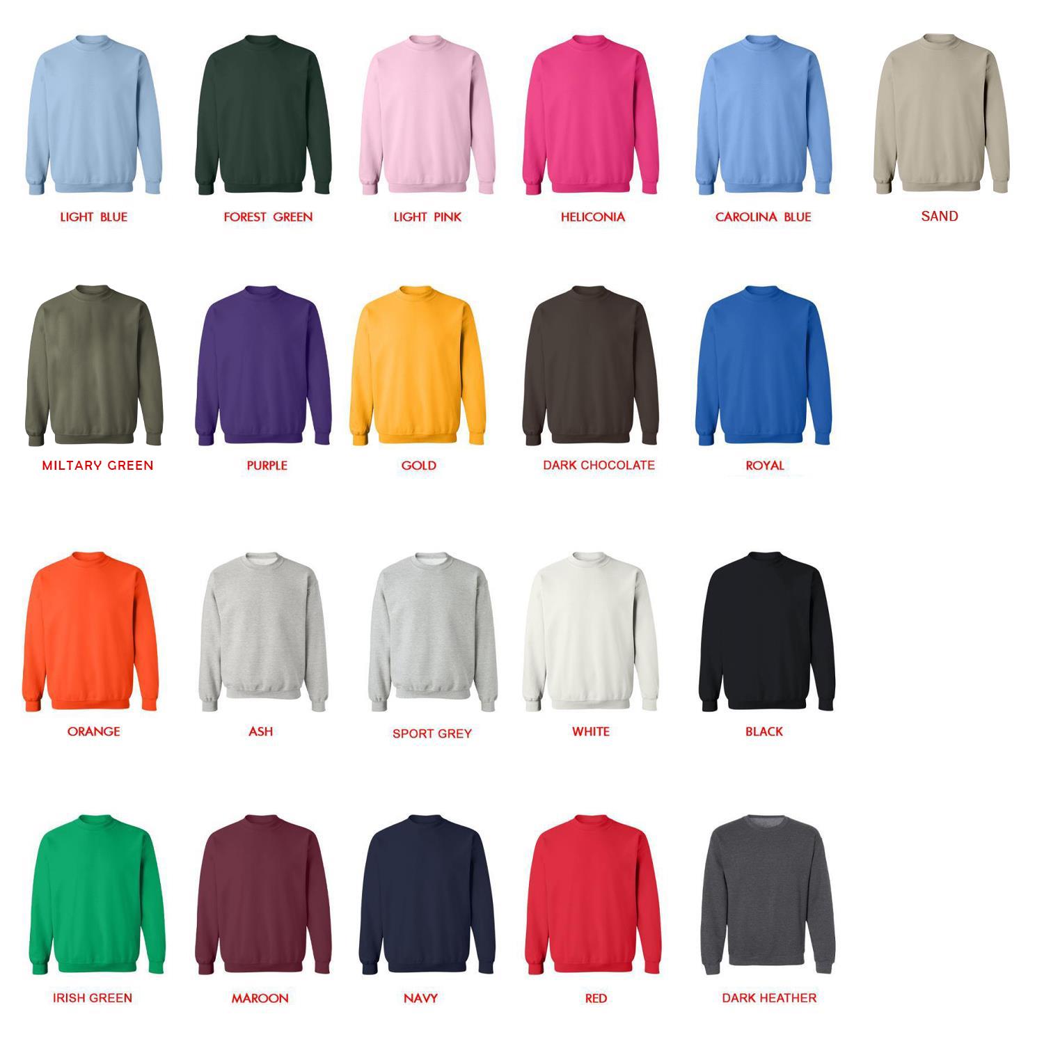 sweatshirt color chart - Doraemon Store