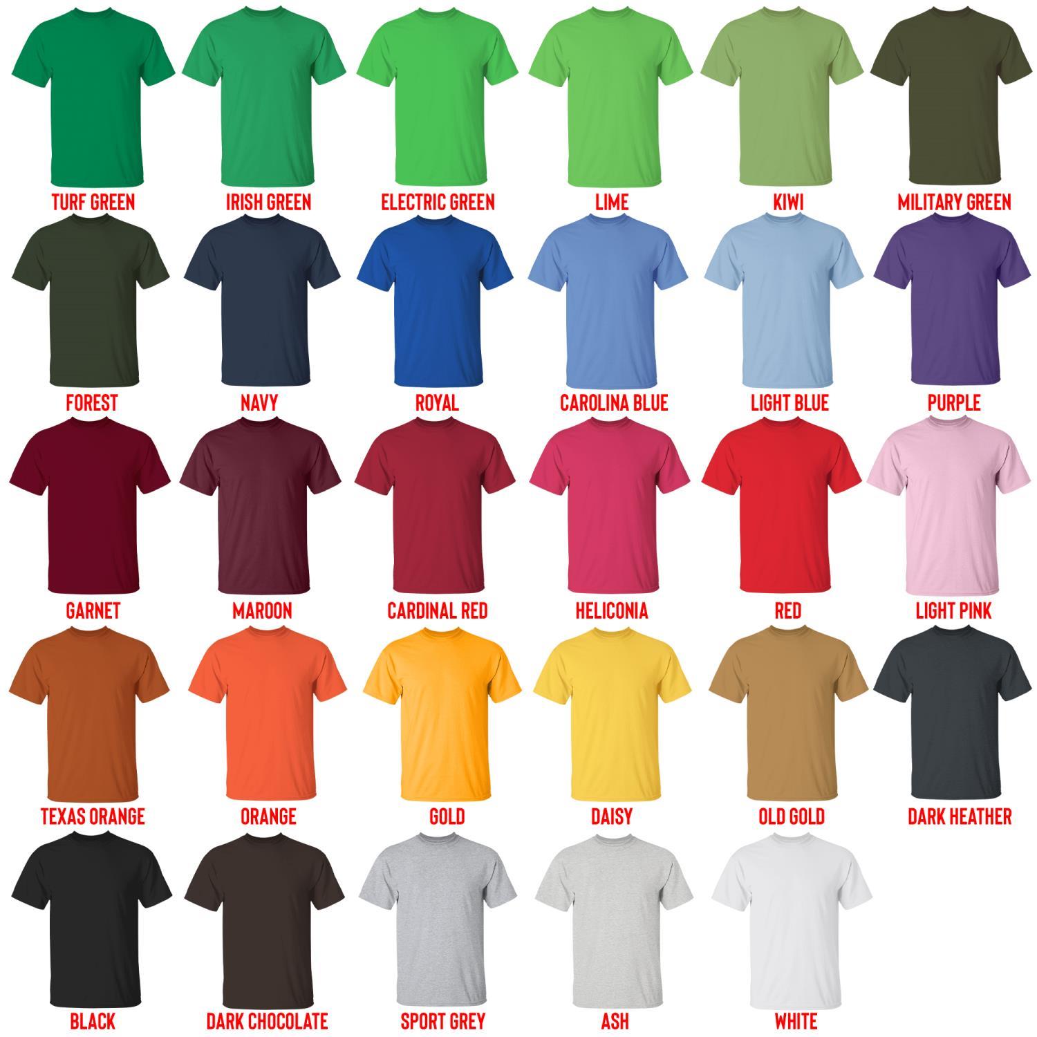 t shirt color chart - Doraemon Store