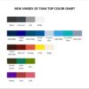 tank top color chart - Doraemon Store