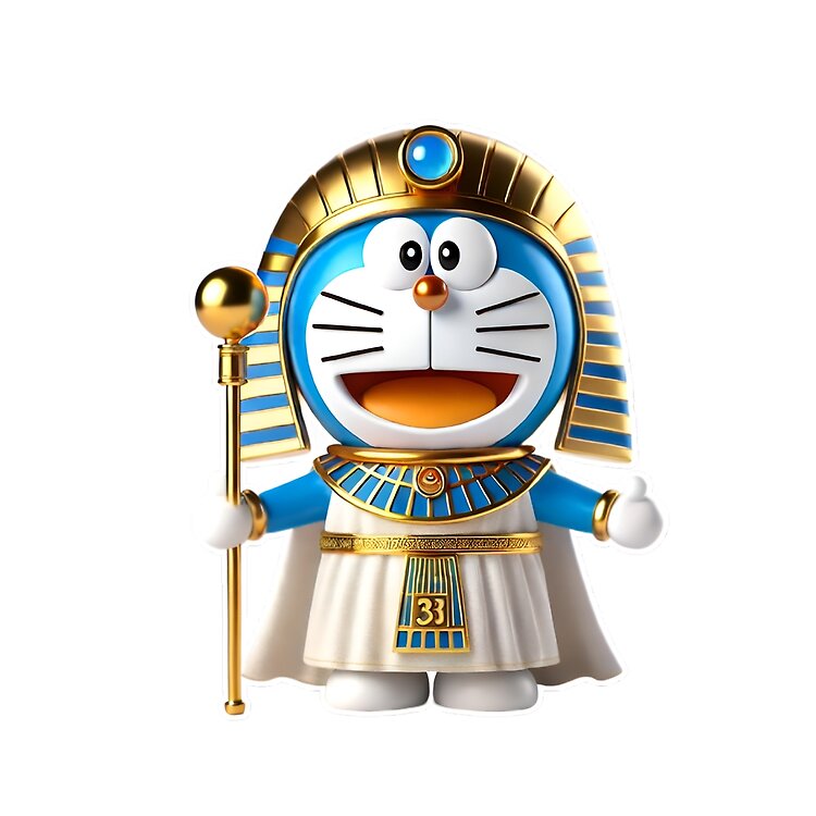 3D Doraemon Egyptian Pharaoh Tote Bag - Image 2