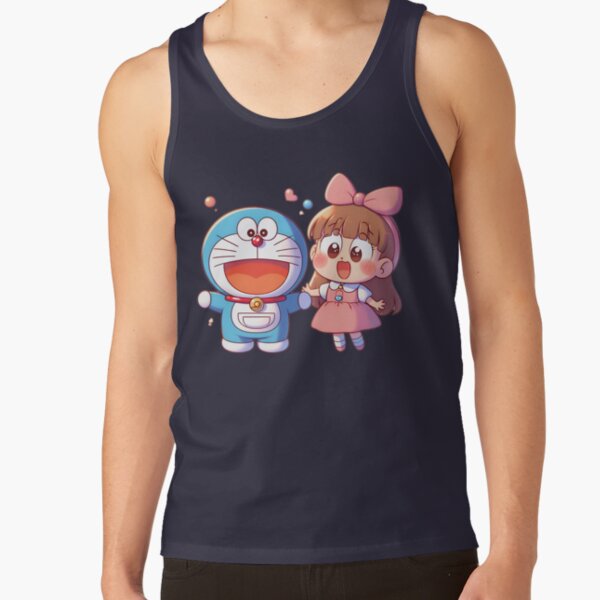 Doraemon And Robot Fan Girl Tank Top - Image 6