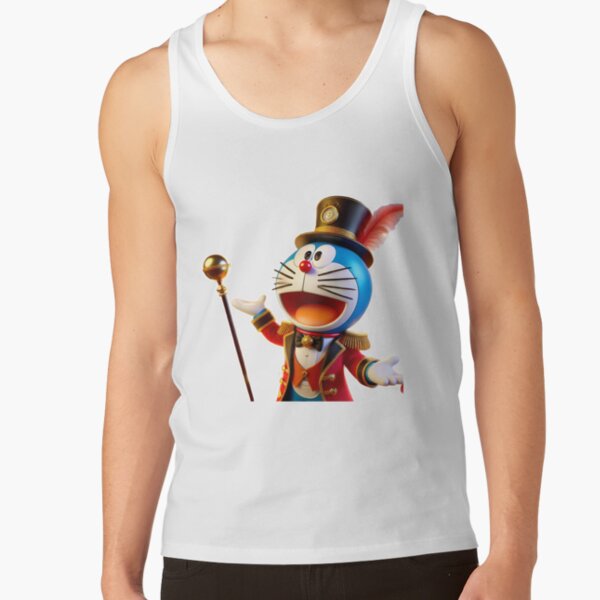 3D Doraemon Carnival Ringmaster Tank Top