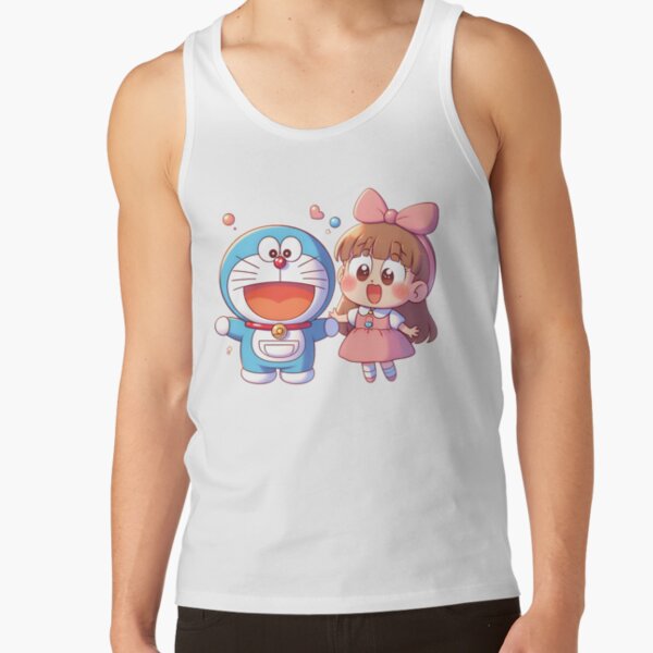 Doraemon And Robot Fan Girl Tank Top