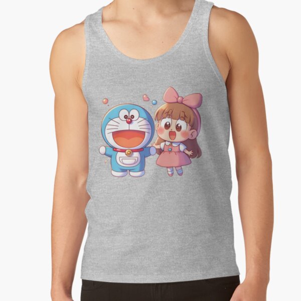 Doraemon And Robot Fan Girl Tank Top - Image 5