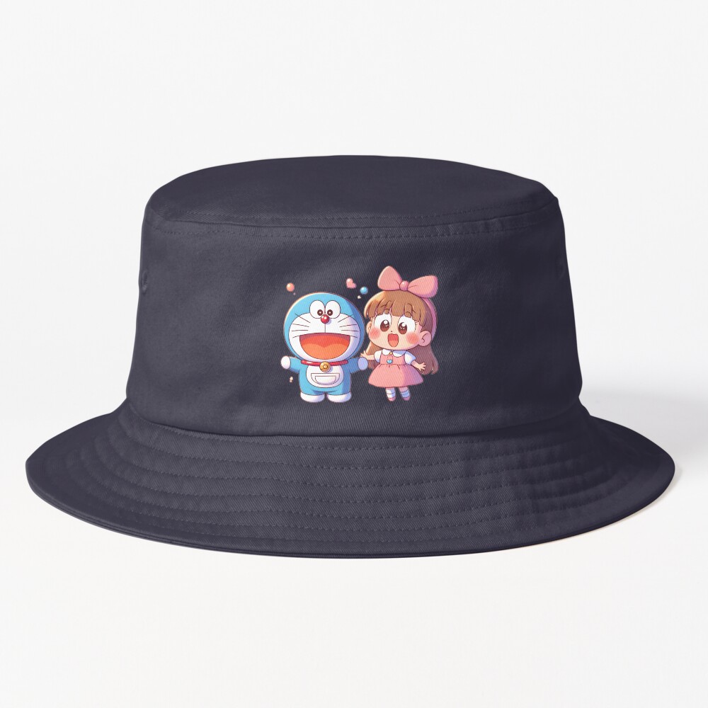 Doraemon And Robot Fan Girl Bucket Hat