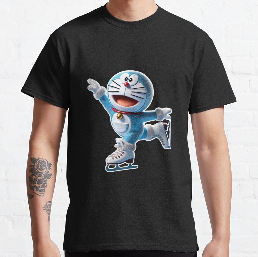 3D Doraemon Ice Skater T-Shirt - Image 6