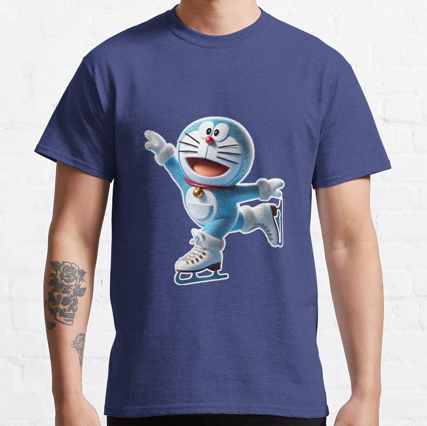 3D Doraemon Ice Skater T-Shirt - Image 7