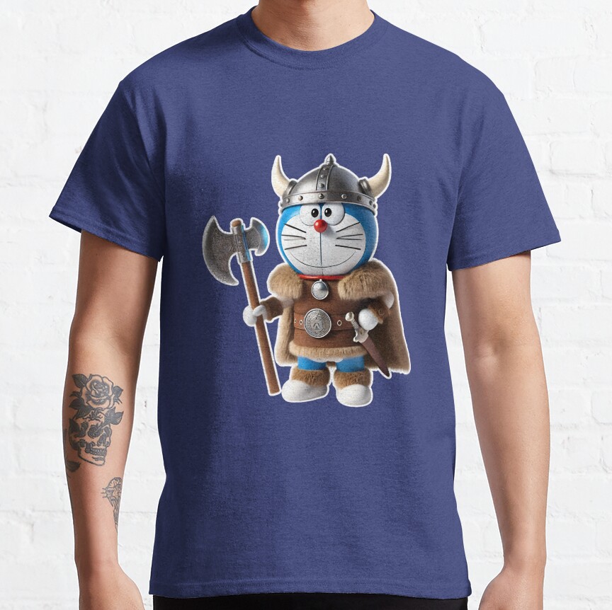 3D Doraemon Viking Warrior T-Shirt - Image 6