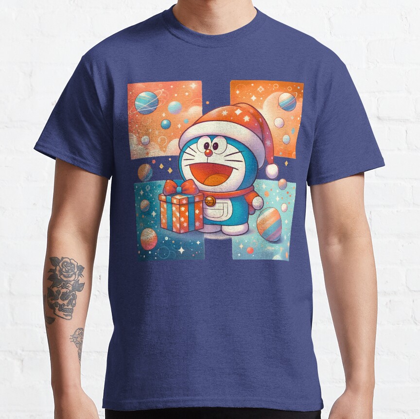 Doraemon Cosmic And Merry Christmas T-Shirt - Image 6