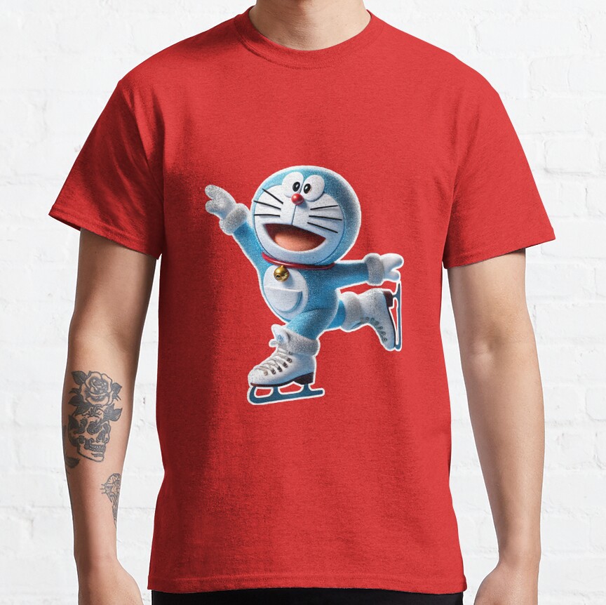 3D Doraemon Ice Skater T-Shirt - Image 2