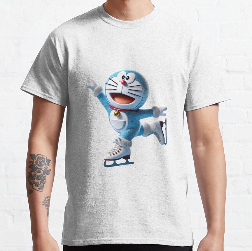 3D Doraemon Ice Skater T-Shirt
