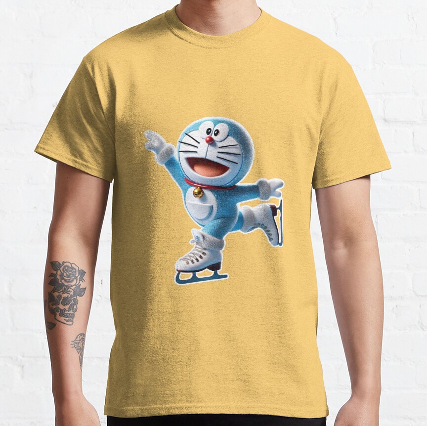 3D Doraemon Ice Skater T-Shirt - Image 5
