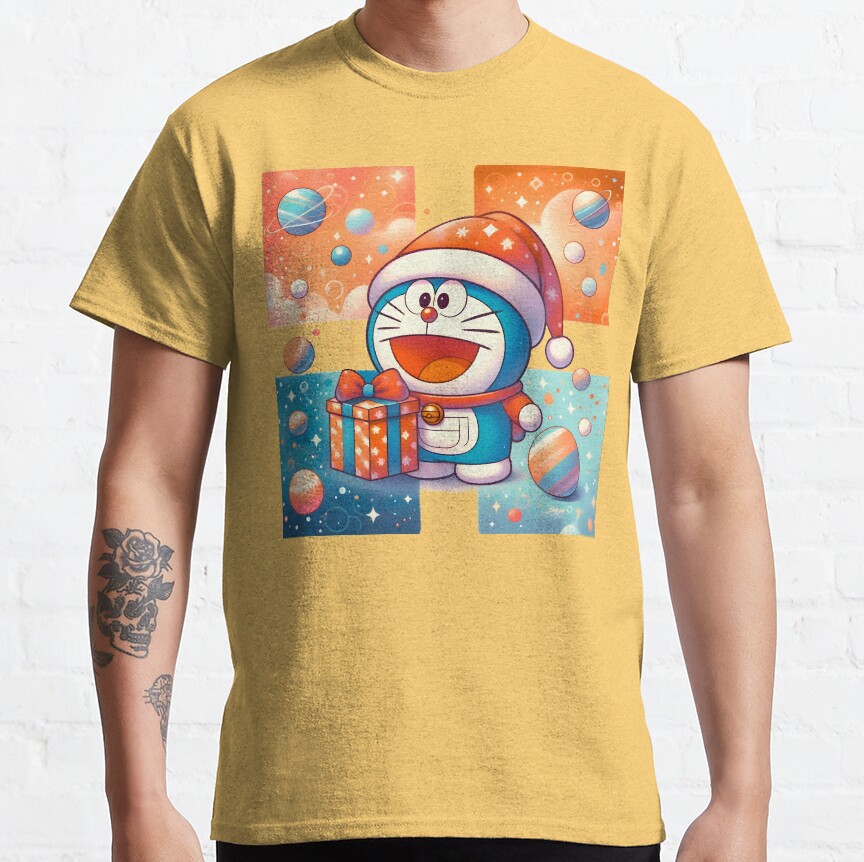 Doraemon Cosmic And Merry Christmas T-Shirt - Image 4