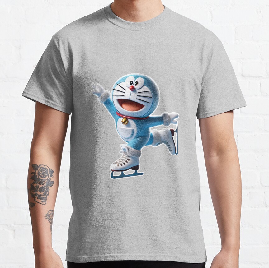 3D Doraemon Ice Skater T-Shirt - Image 4