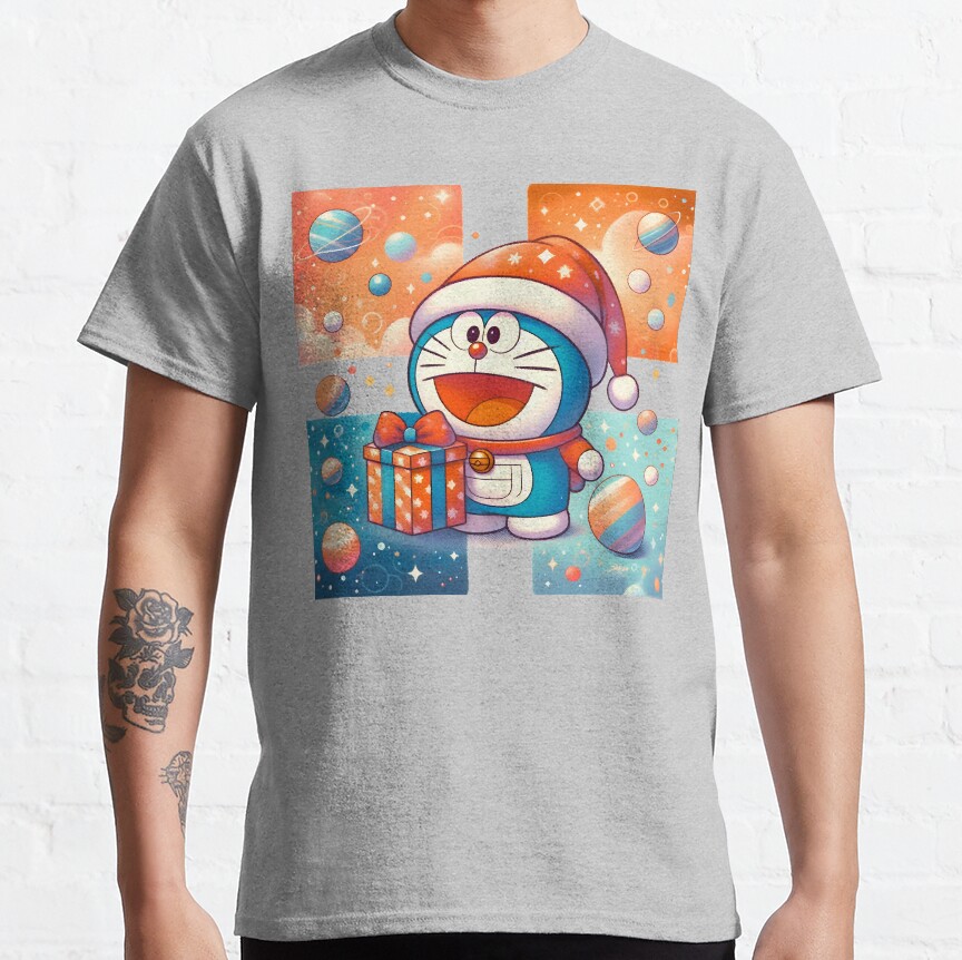 Doraemon Cosmic And Merry Christmas T-Shirt - Image 5