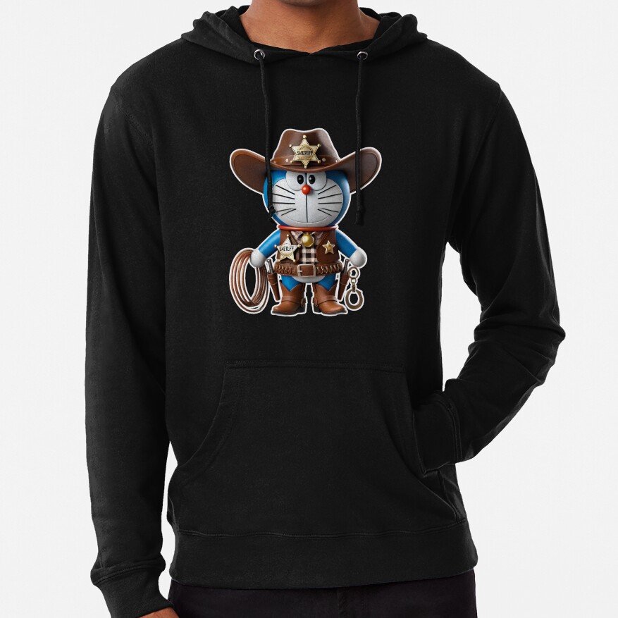 3D Doraemon Cowboy Sheriff Hoodie - Image 6