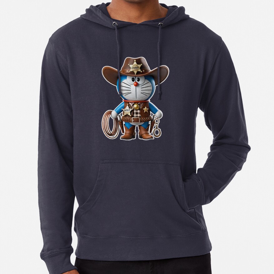 3D Doraemon Cowboy Sheriff Hoodie - Image 5