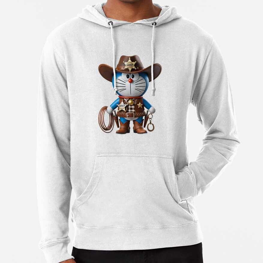 3D Doraemon Cowboy Sheriff Hoodie