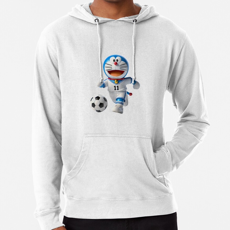 3D Doraemon Soccer Player Hoodie