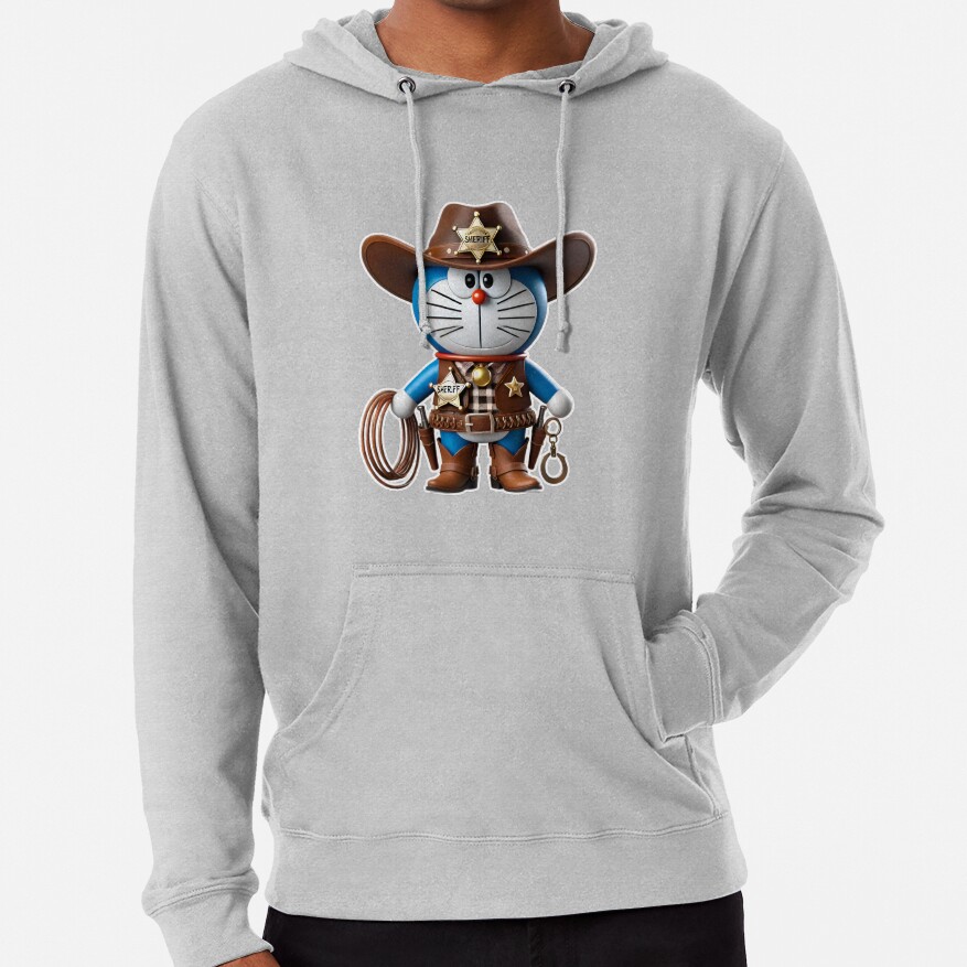 3D Doraemon Cowboy Sheriff Hoodie - Image 2