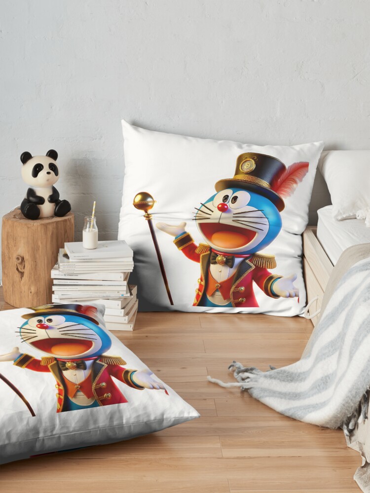 3D Doraemon Carnival Ringmaster Throw Pillow - Image 2