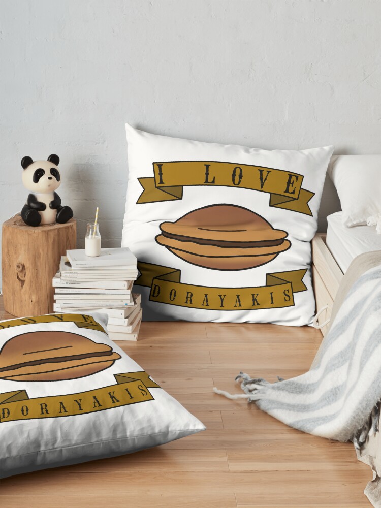 I Love Dorayakis Throw Pillow - Image 2