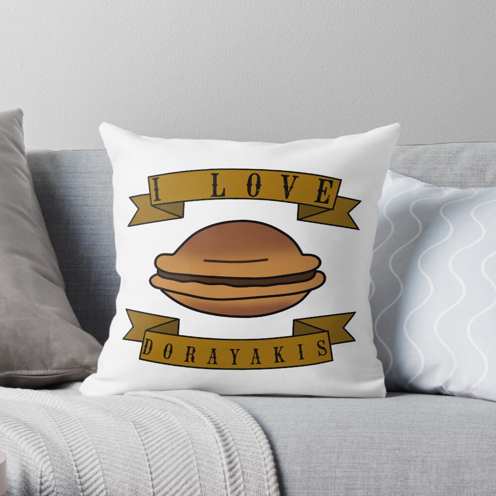 I Love Dorayakis Throw Pillow